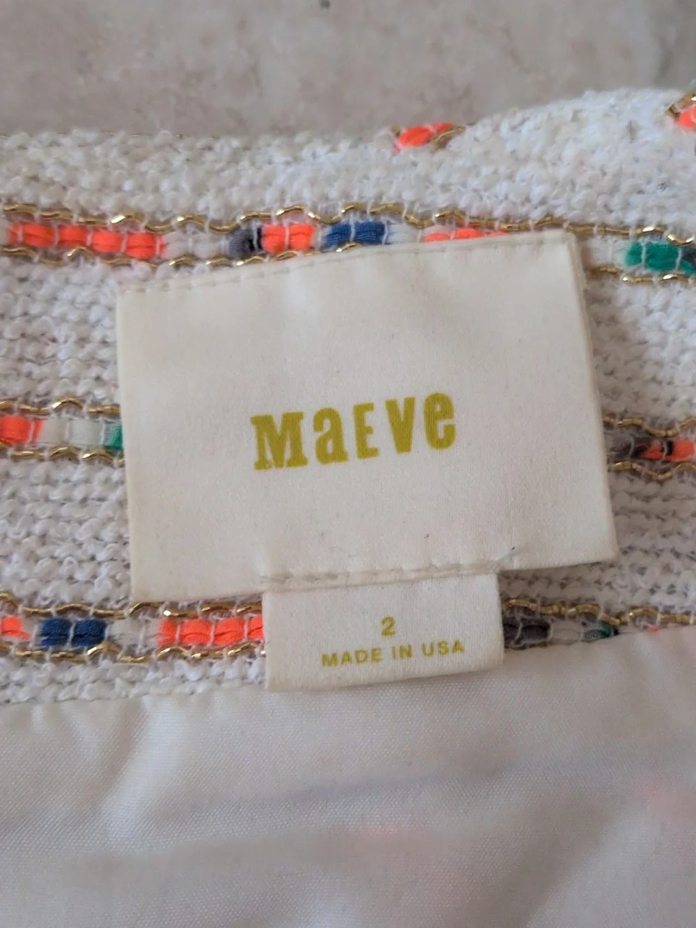 Anthropologie Maeve Lucaya Stripe Swing Skirt Size 2